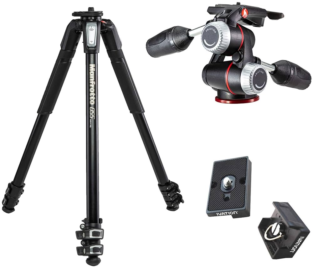 Manfrotto マンフロット MT055XPRO3 Manfrotto MT055XPRO3 Aluminum Tripod with 410 Junior Geared Head